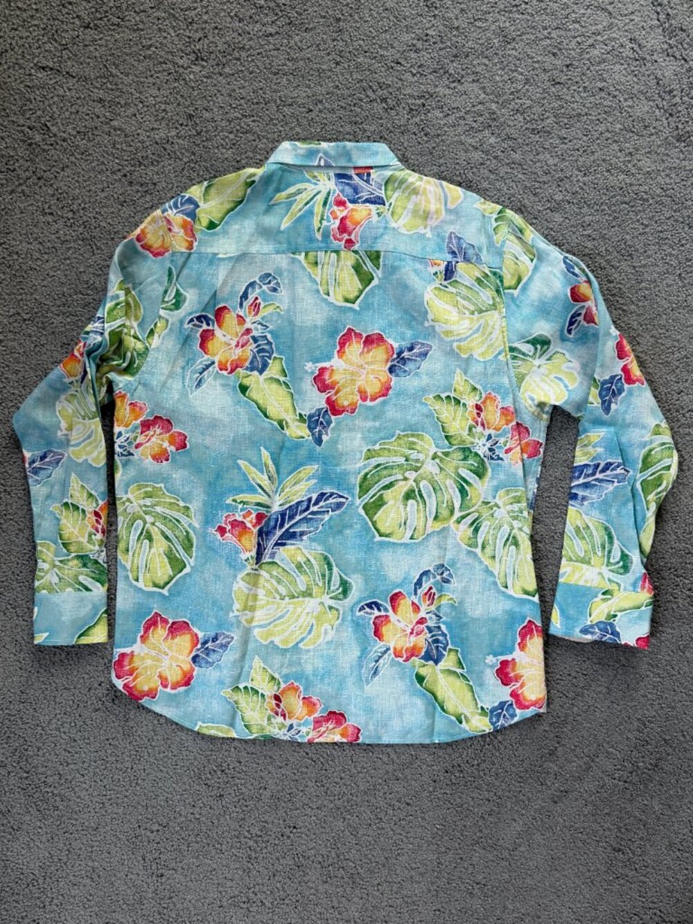 Tommy Bahama Fiesta Keys Linen Shirt - color "Blue Crush" - Men's Size L - NWOT - Picture 10 of 12